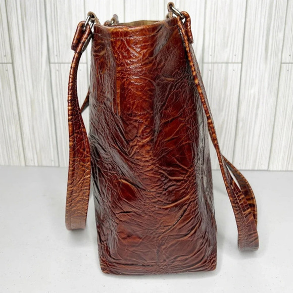 Bamzi Bag Leather‎ Embossed Tote Bag Pockets - Picture 5 of 15